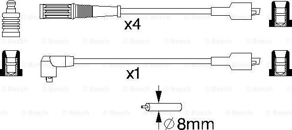 BOSCH 0 986 357 113 - Ignition Cable Kit autospares.lv