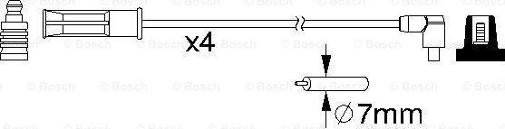 BOSCH 0 986 357 182 - Ignition Cable Kit autospares.lv