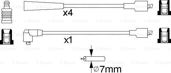 BOSCH 0 986 357 135 - Ignition Cable Kit autospares.lv