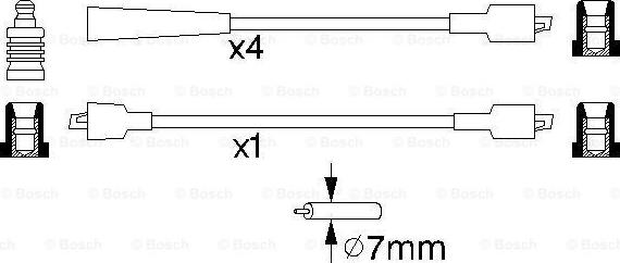 BOSCH 0 986 357 133 - Ignition Cable Kit autospares.lv