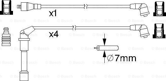 BOSCH 0 986 357 179 - Ignition Cable Kit autospares.lv