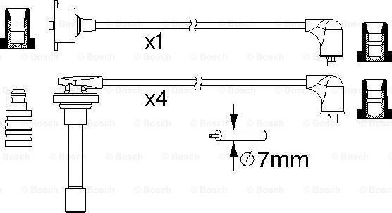 BOSCH 0 986 357 173 - Ignition Cable Kit autospares.lv