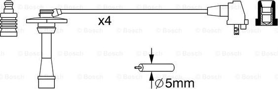 BOSCH 0 986 357 259 - Ignition Cable Kit autospares.lv