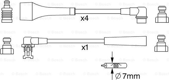 BOSCH 0 986 357 254 - Ignition Cable Kit autospares.lv