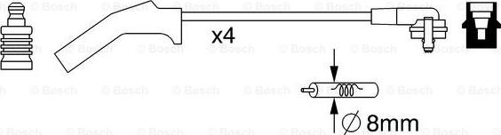 BOSCH 0 986 357 257 - Ignition Cable Kit autospares.lv