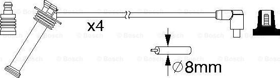 BOSCH 0 986 357 208 - Ignition Cable Kit autospares.lv