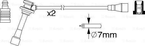 BOSCH 0 986 357 203 - Ignition Cable Kit autospares.lv