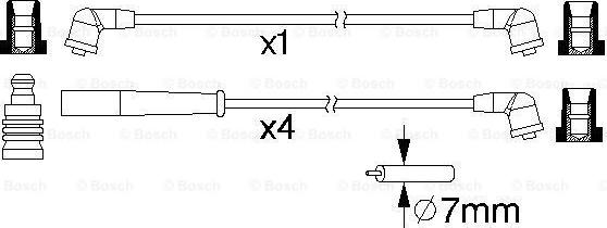 BOSCH 0 986 357 214 - Ignition Cable Kit autospares.lv
