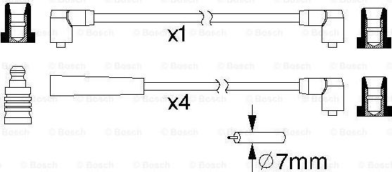 BOSCH 0 986 357 216 - Ignition Cable Kit autospares.lv