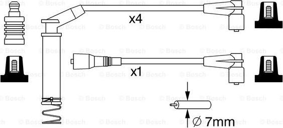 BOSCH 0 986 357 281 - Ignition Cable Kit autospares.lv