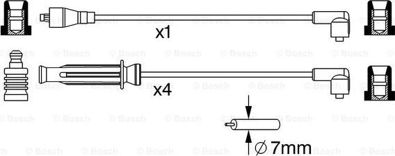 BOSCH 0 986 357 236 - Ignition Cable Kit autospares.lv