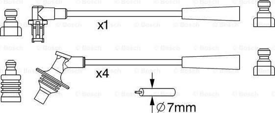 BOSCH 0 986 357 230 - Ignition Cable Kit autospares.lv