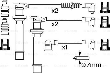 BOSCH 0 986 357 274 - Ignition Cable Kit autospares.lv