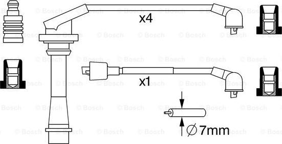 BOSCH 0 986 357 275 - Ignition Cable Kit autospares.lv