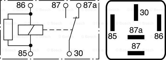 BOSCH 0 986 332 041 - Relay, main current autospares.lv