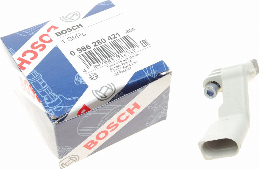 BOSCH 0 986 280 421 - Sensor, crankshaft pulse autospares.lv