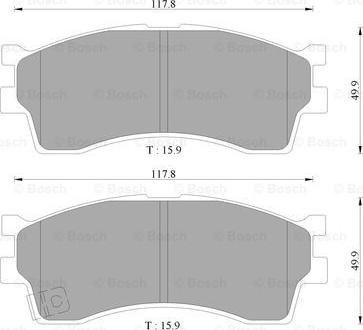 BOSCH 0 986 AB9 099 - Brake Pad Set, disc brake autospares.lv