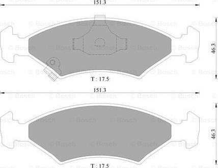 BOSCH 0 986 AB9 098 - Brake Pad Set, disc brake autospares.lv