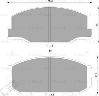 BOSCH 0 986 AB9 049 - Brake Pad Set, disc brake autospares.lv