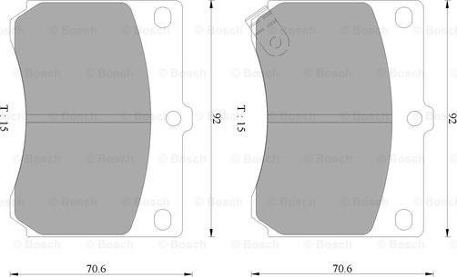 BOSCH 0 986 AB9 040 - Brake Pad Set, disc brake autospares.lv