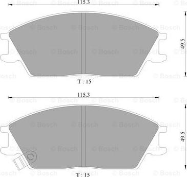 BOSCH 0 986 AB9 059 - Brake Pad Set, disc brake autospares.lv