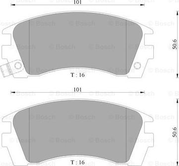 BOSCH 0 986 AB9 051 - Brake Pad Set, disc brake autospares.lv