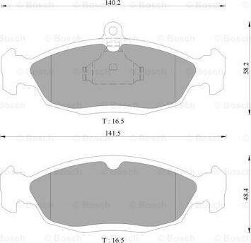 BOSCH 0 986 AB9 066 - Brake Pad Set, disc brake autospares.lv