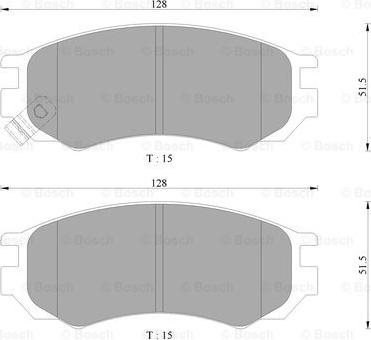 BOSCH 0 986 AB9 068 - Brake Pad Set, disc brake autospares.lv