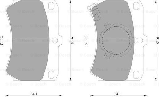 BOSCH 0 986 AB9 006 - Brake Pad Set, disc brake autospares.lv