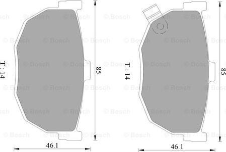 BOSCH 0 986 AB9 037 - Brake Pad Set, disc brake autospares.lv