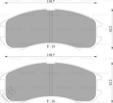 BOSCH 0 986 AB9 024 - Brake Pad Set, disc brake autospares.lv