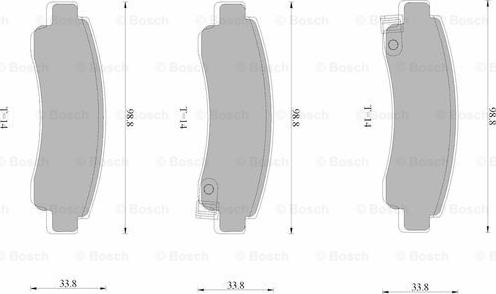 BOSCH 0 986 AB9 027 - Brake Pad Set, disc brake autospares.lv