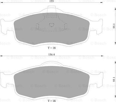 BOSCH 0 986 AB9 196 - Brake Pad Set, disc brake autospares.lv