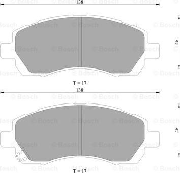 BOSCH 0 986 AB9 190 - Brake Pad Set, disc brake autospares.lv