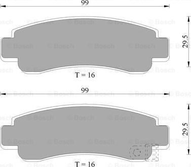 BOSCH 0 986 AB9 192 - Brake Pad Set, disc brake autospares.lv