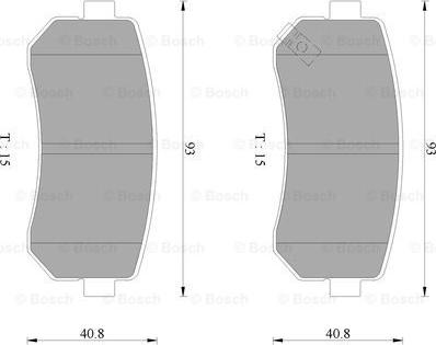 BOSCH 0 986 AB9 149 - Brake Pad Set, disc brake autospares.lv