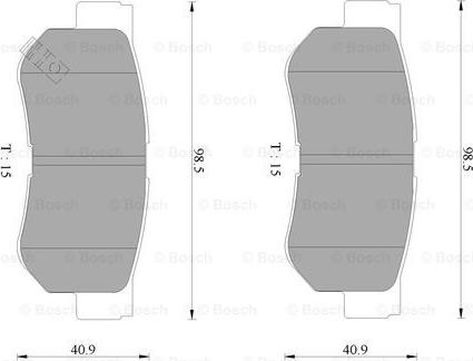 BOSCH 0 986 AB9 150 - Brake Pad Set, disc brake autospares.lv