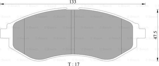 BOSCH 0 986 AB9 104 - Brake Pad Set, disc brake autospares.lv