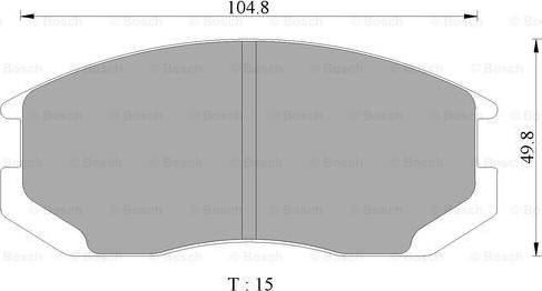 BOSCH 0 986 AB9 101 - Brake Pad Set, disc brake autospares.lv