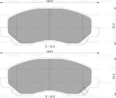 BOSCH 0 986 AB9 111 - Brake Pad Set, disc brake autospares.lv