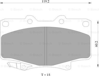 BOSCH 0 986 AB9 173 - Brake Pad Set, disc brake autospares.lv