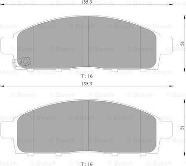 BOSCH 0 986 AB9 346 - Brake Pad Set, disc brake autospares.lv