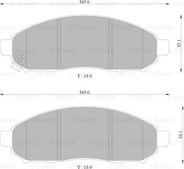 BOSCH 0 986 AB9 300 - Brake Pad Set, disc brake autospares.lv