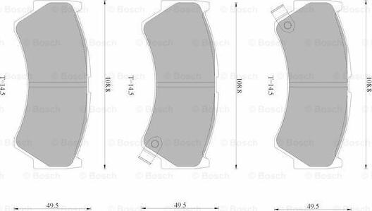 BOSCH 0 986 AB9 386 - Brake Pad Set, disc brake autospares.lv