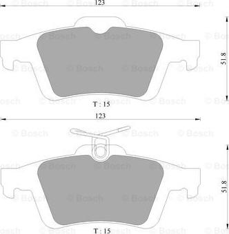 BOSCH 0 986 AB9 297 - Brake Pad Set, disc brake autospares.lv