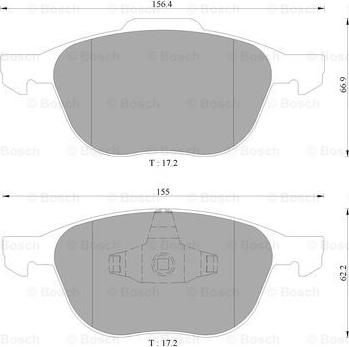 BOSCH 0 986 AB9 231 - Brake Pad Set, disc brake autospares.lv