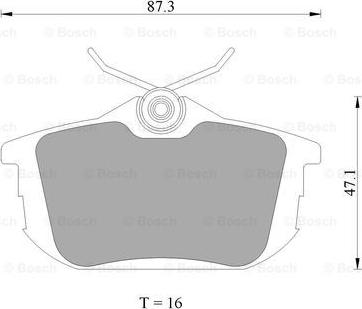 BOSCH 0 986 AB4 466 - Brake Pad Set, disc brake autospares.lv