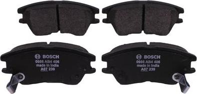 BOSCH 0 986 AB4 406 - Brake Pad Set, disc brake autospares.lv