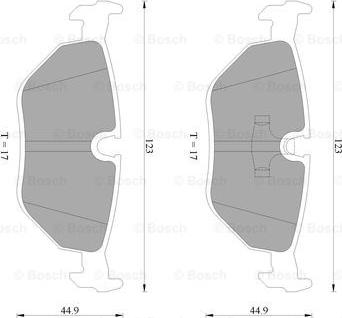 BOSCH 0 986 AB4 430 - Brake Pad Set, disc brake autospares.lv