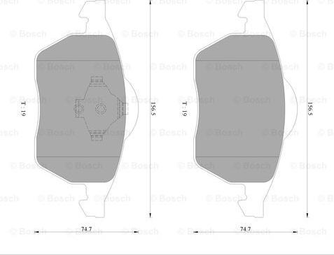 BOSCH 0 986 AB4 552 - Brake Pad Set, disc brake autospares.lv